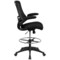 Emma and Oliver Mid-Back Mesh Ergonomic Drafting Chair with Adjustable Foot Ring and Flip-Up Arms